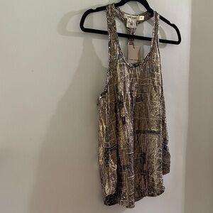 Isabel Marant pour H&M Silver and Gold racer back Tank Top - size 6 - NWT